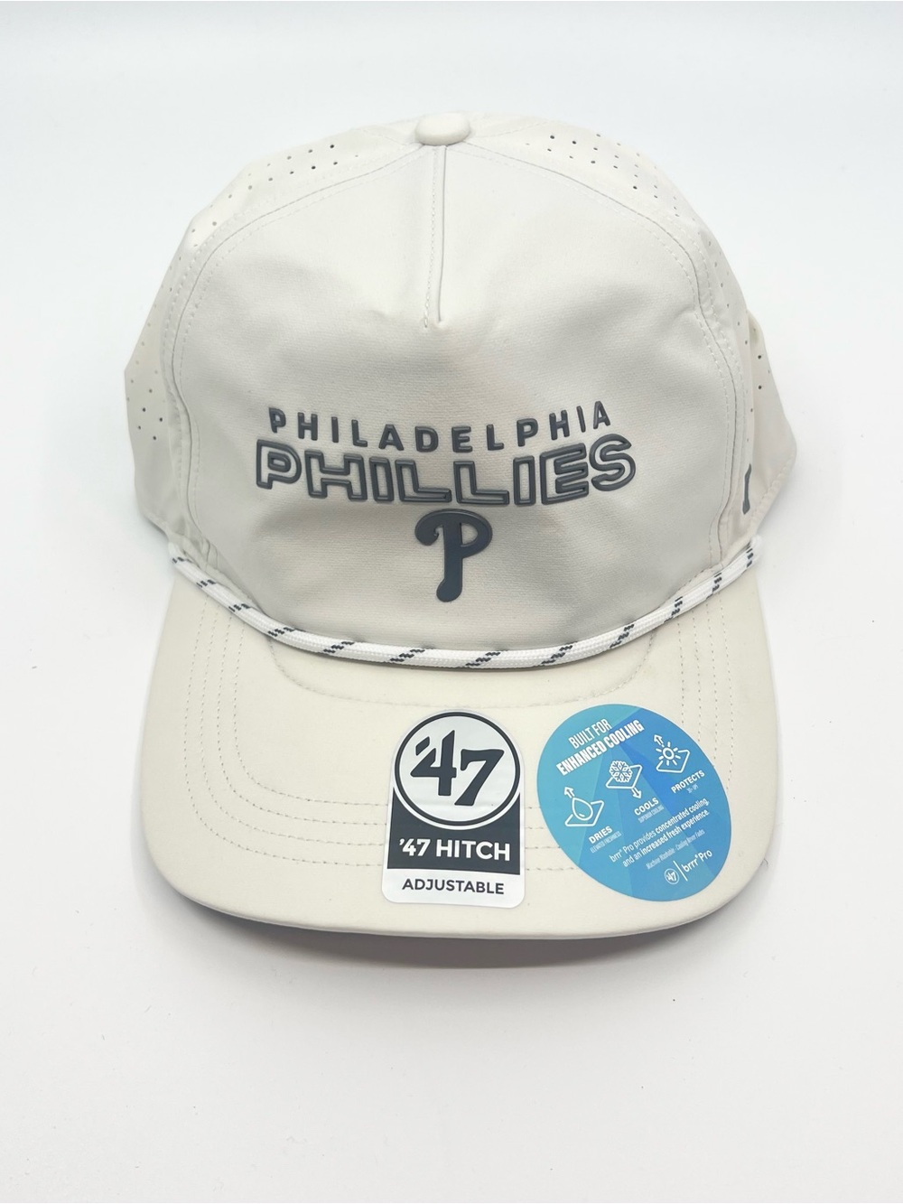 Philadelphia Phillies 47 Brand Brrr Breathable Lightweight Hat White Rope NEW